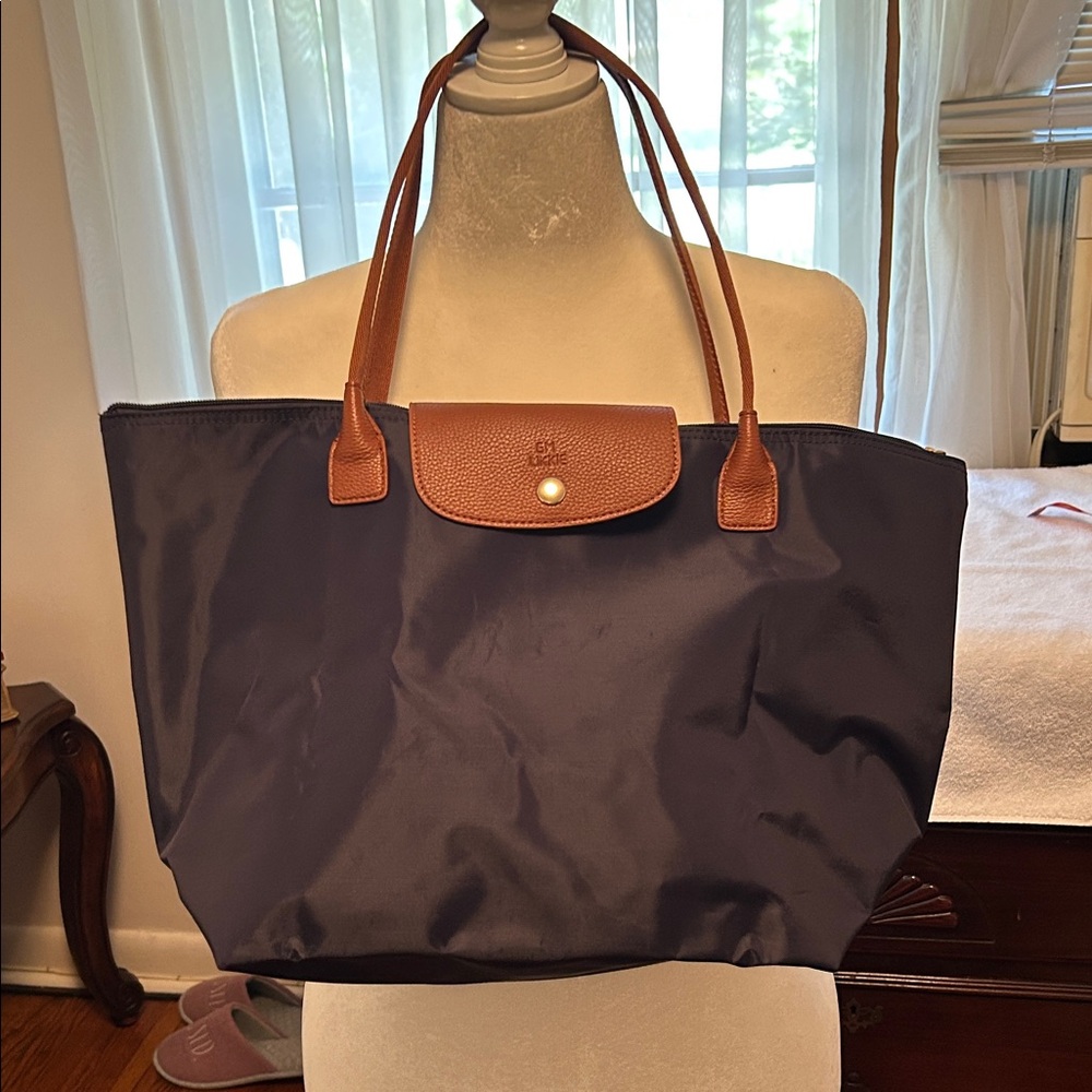 Large black nylon tote - NWOT